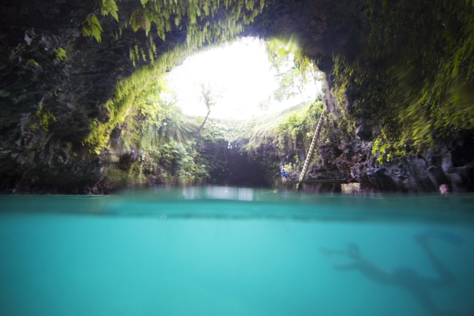 If you make it through, this is the view of To Sua Trench, Samoa. 