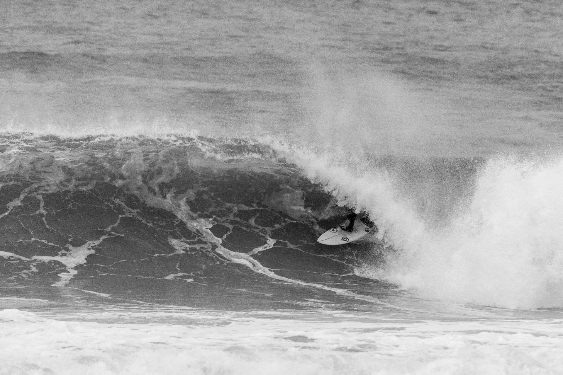 Billy Stairmand weaving inside a drainer. 