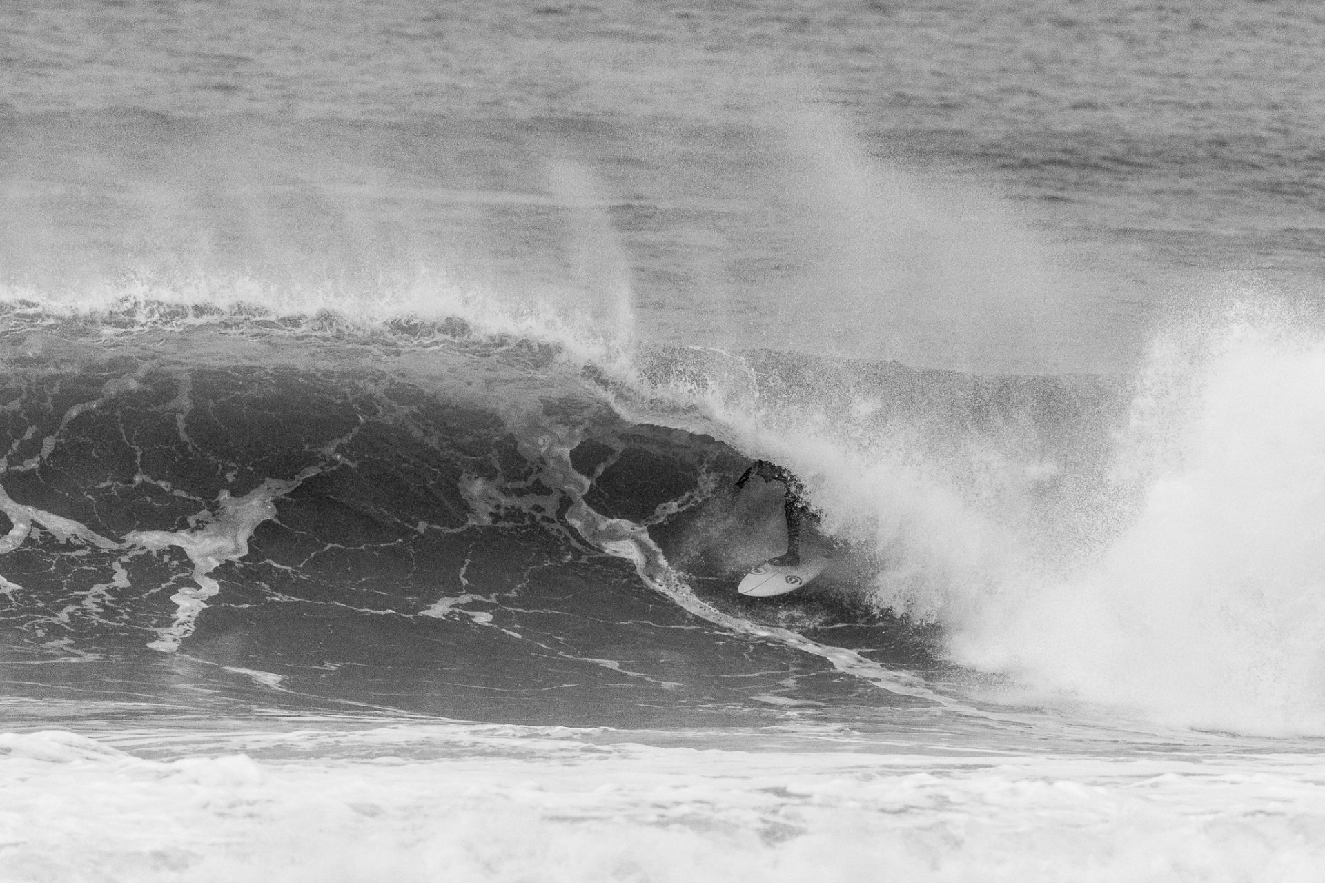 Billy Stairmand weaving inside a drainer. 