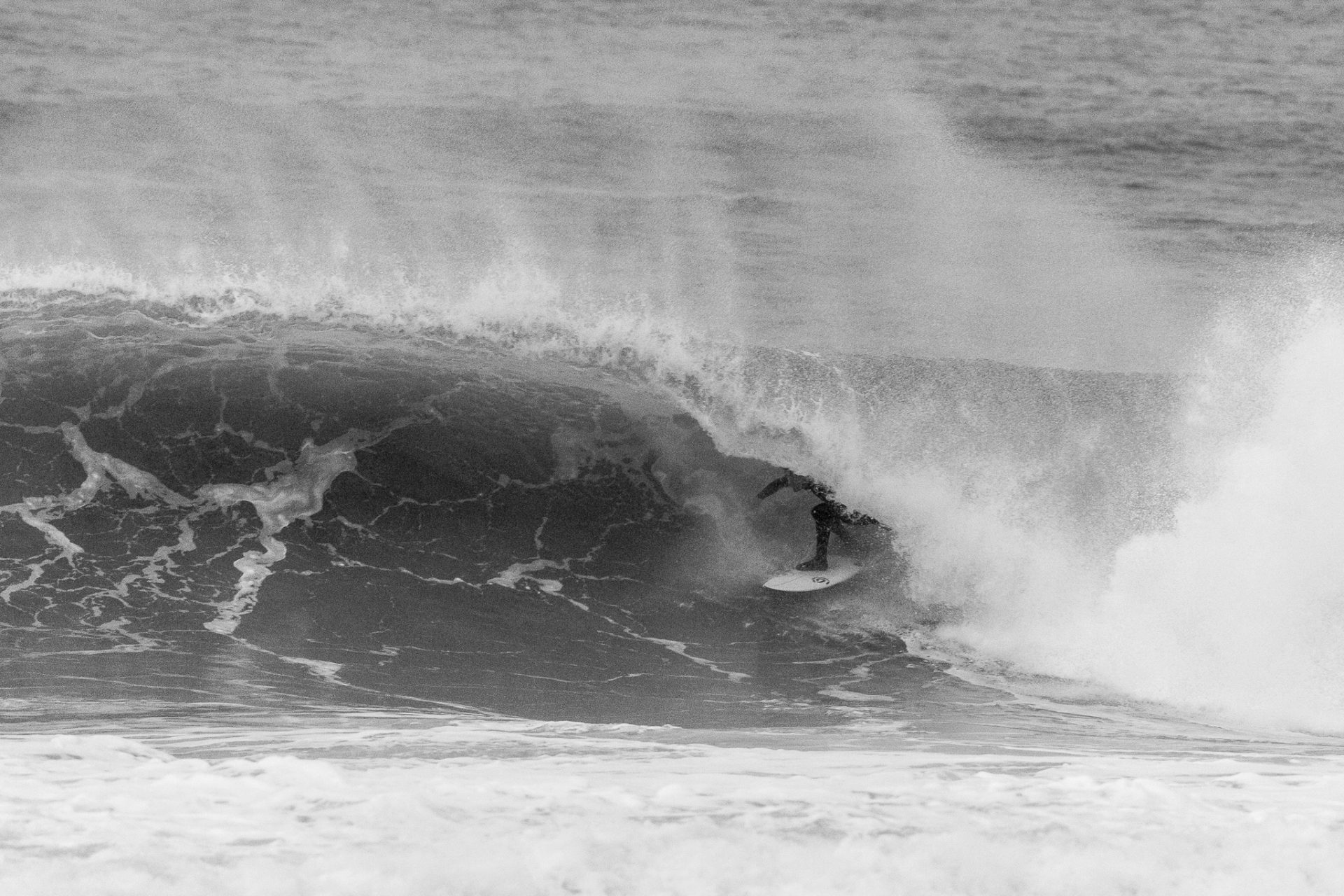 Billy Stairmand weaving inside a drainer. 