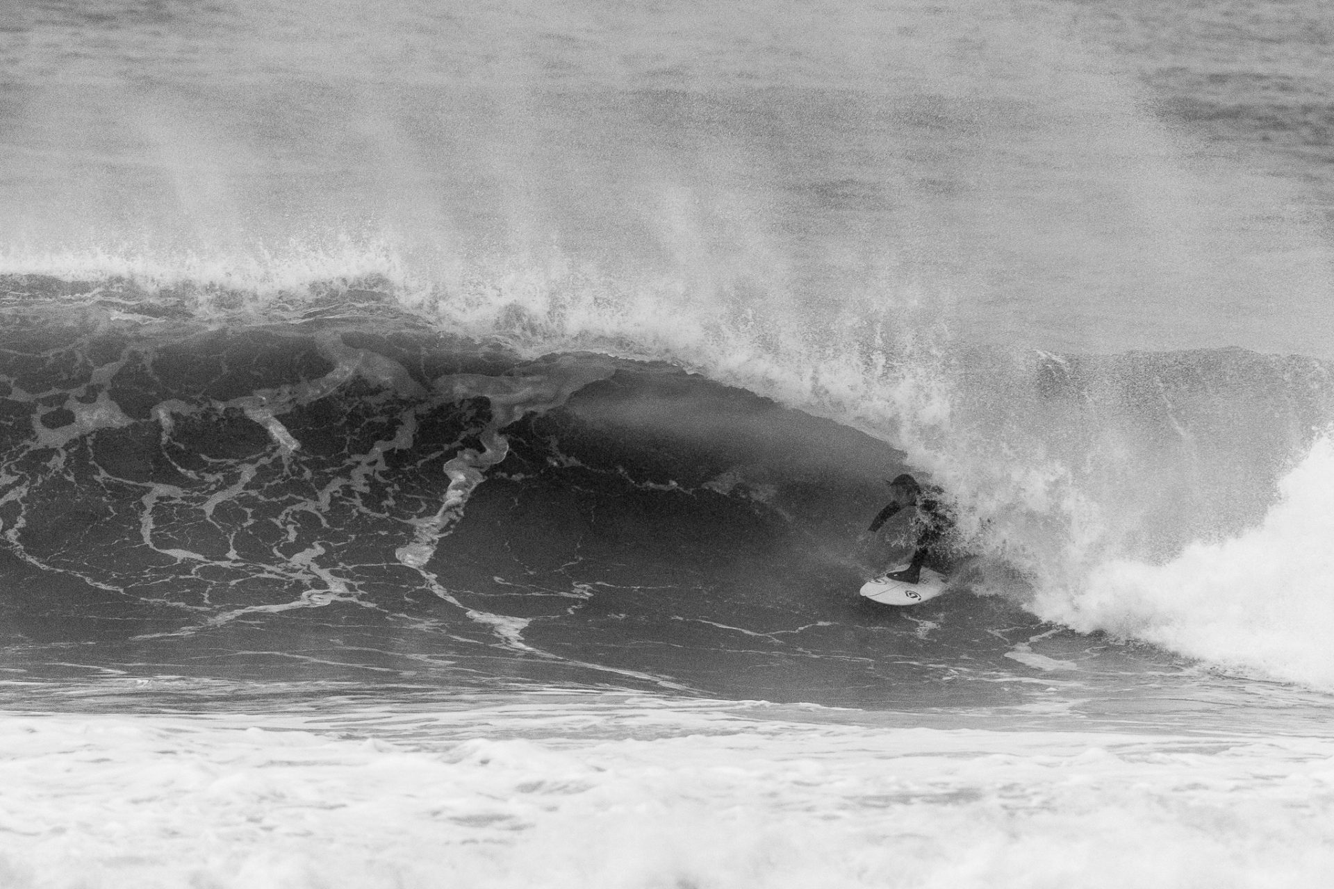 Billy Stairmand weaving inside a drainer. 