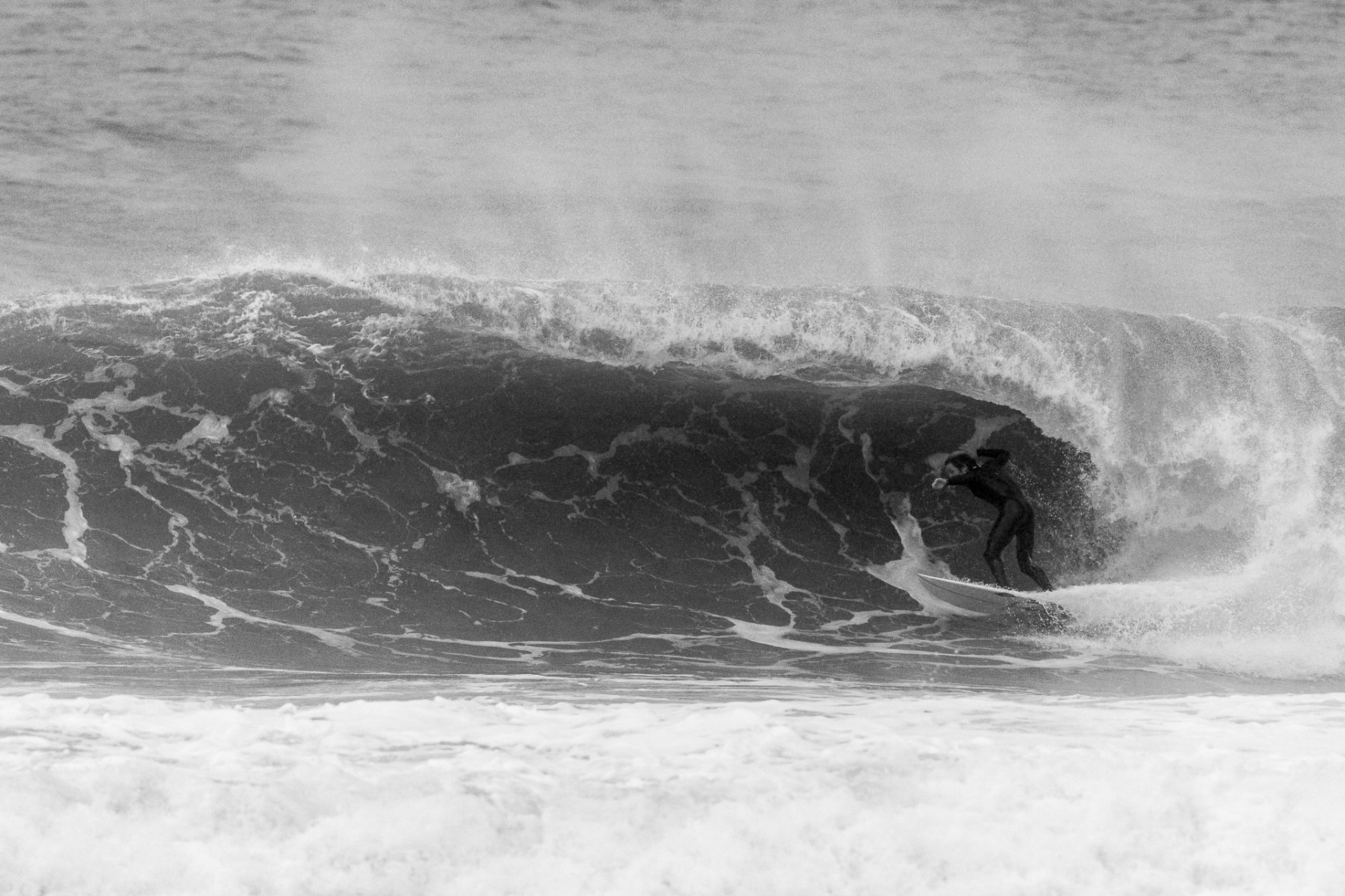 Billy Stairmand weaving inside a drainer. 