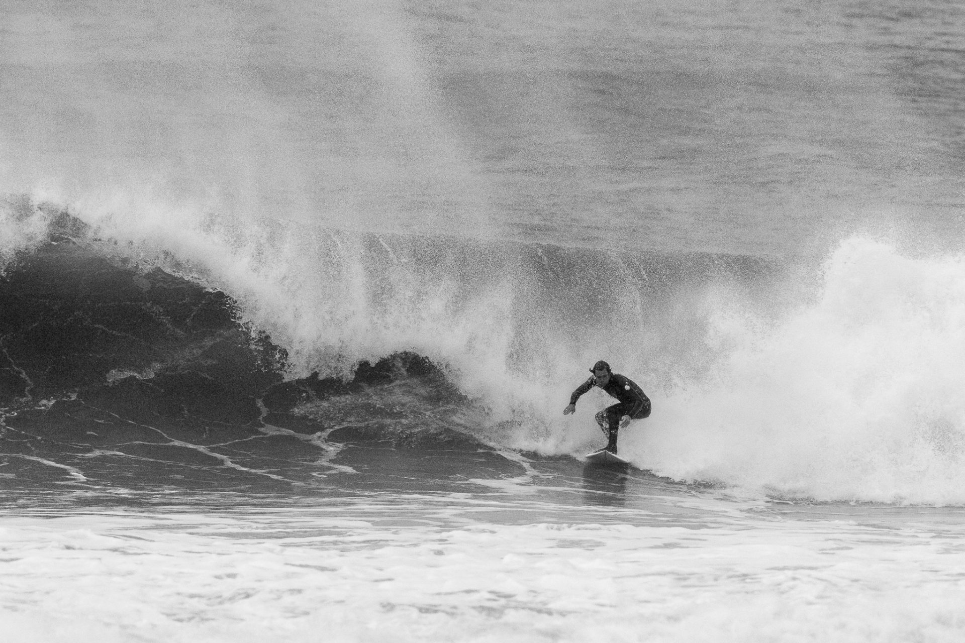 Billy Stairmand weaving inside a drainer. 