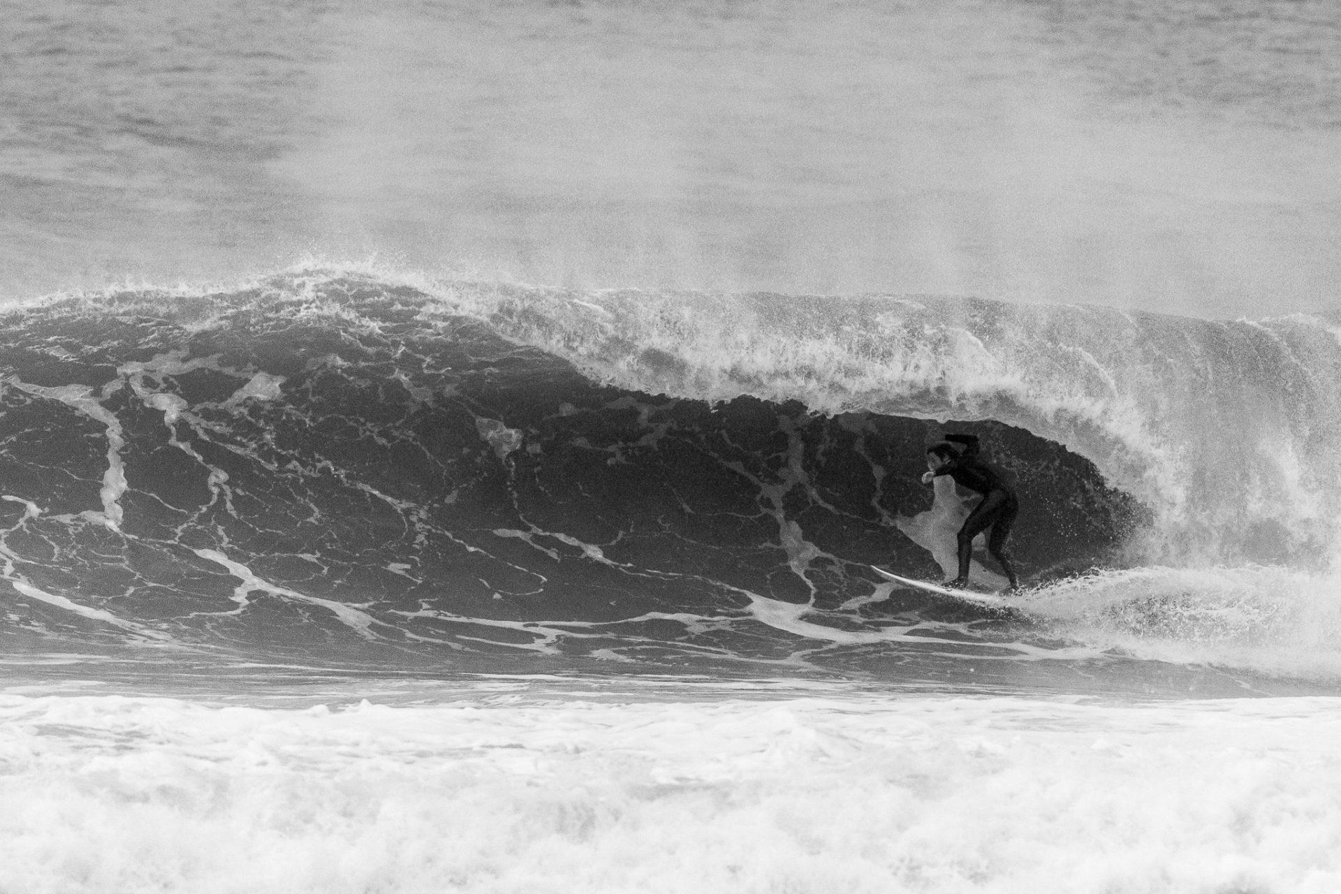 Billy Stairmand weaving inside a drainer. 