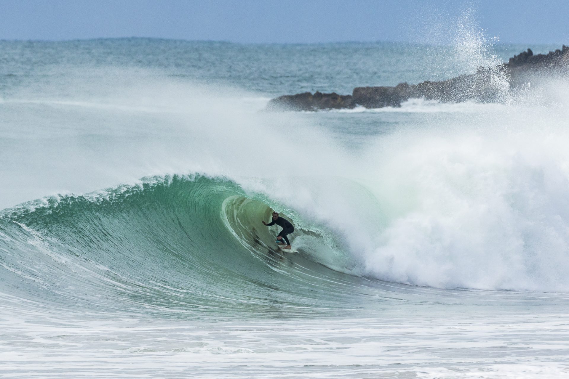 Daniel Farr thriving in the tubes. Photo: CPL