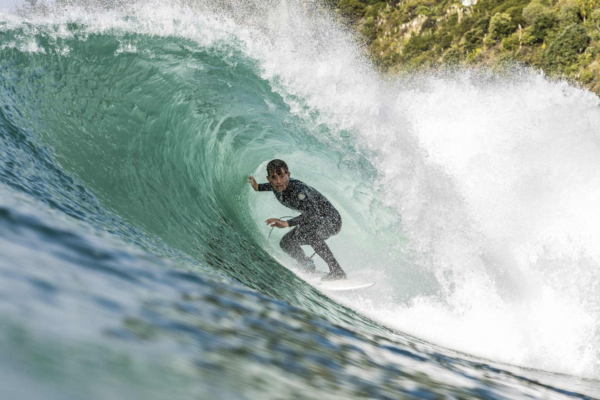 Jay Piper-Healion casually barreled off his nut. Photo: CPL