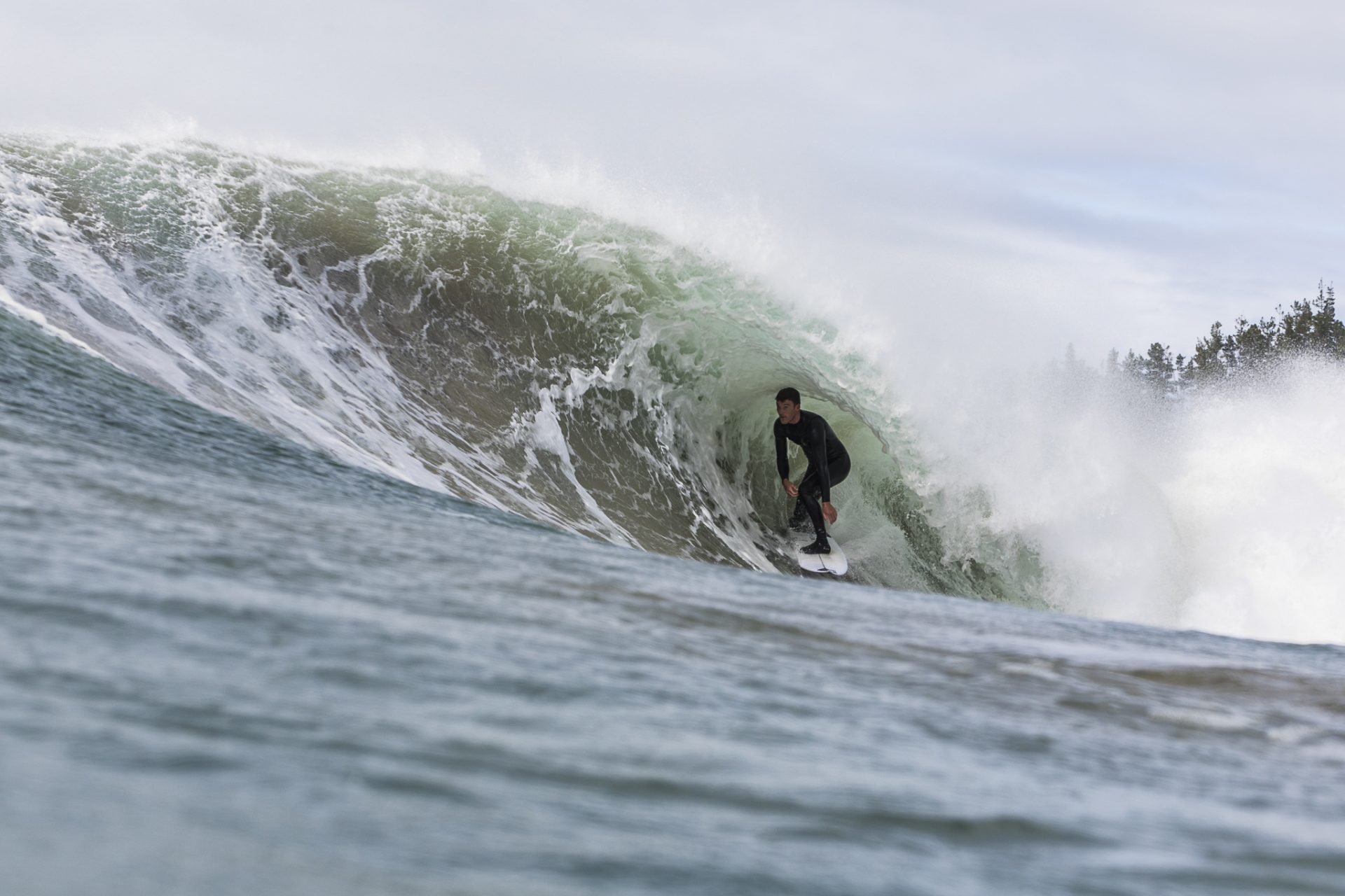 Paul Moretti thriving in the pumping conditions. Photo: CPL
