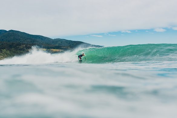 Ellie Brooks, of Australia, finding a little cover-up at Rags. Photo: RiBLANC