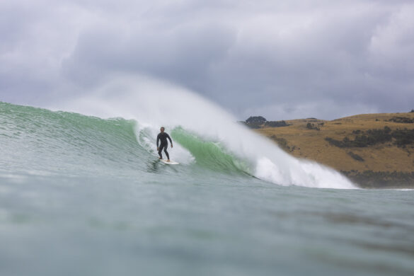 Leon Hendry sizing up the section.