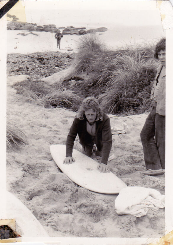 Jock Benfell applies wax circa 1970. Photo: Graham Carse Archives