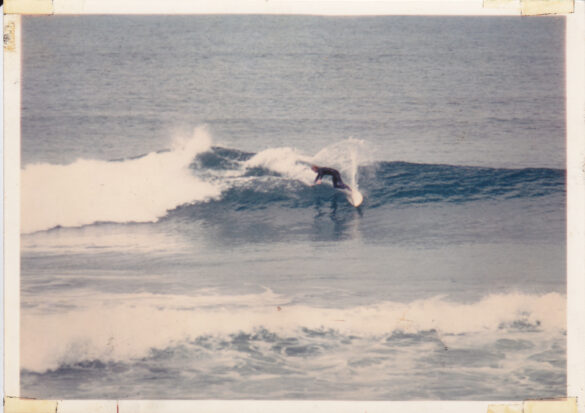 Graham Carse surfing in the early '70s at St Clair. Photo: Graham Carse Archives